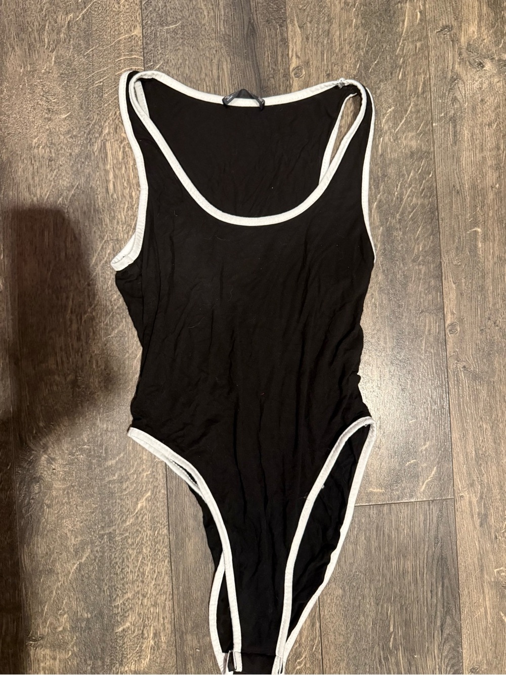 Black and White Trim One-Piece Bodysuit